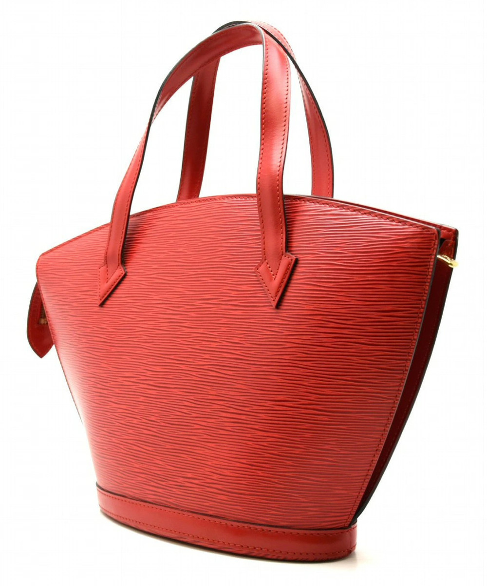 Louis Vuitton Tote Leather Castilian Shoulder Jacques Handbag Epi Red Saint Bag